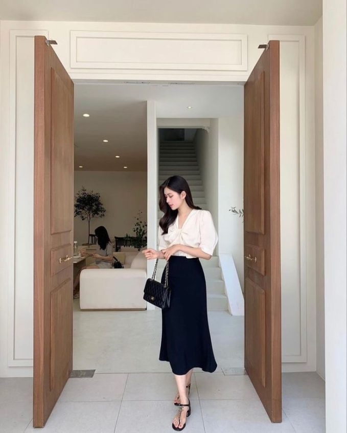 5 kiểu áo rất hợp để phối cùng chân váy dài - Ảnh 9. 5 kiểu áo rất hợp để phối cùng chân váy dài - Ảnh 9.